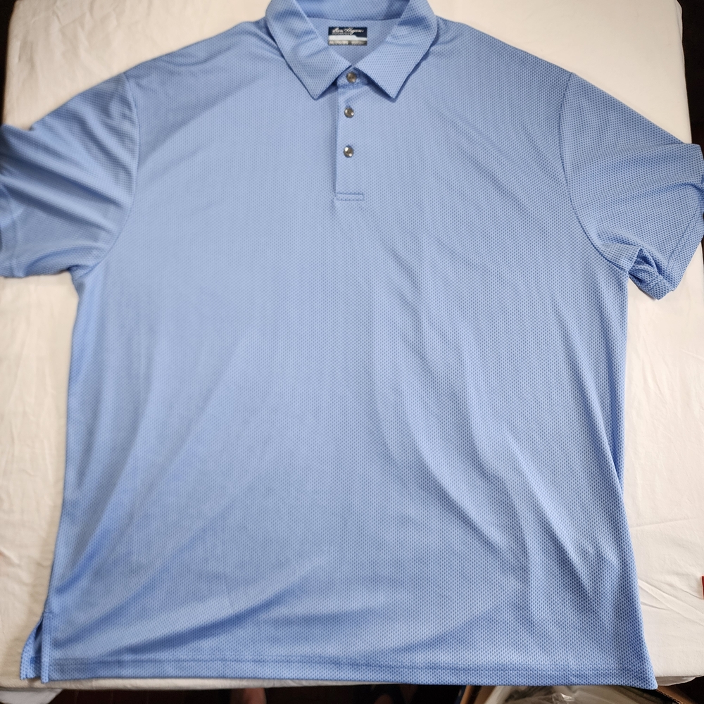 Ben Hogan Preformance Men's Golf Sky Blue Polo Shirt Short Sleeves